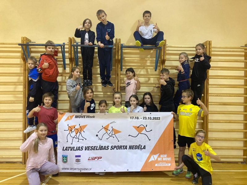 Latvijas Veselības sporta nedēļa Ojāra Vācieša Gaujienas pamatskolā